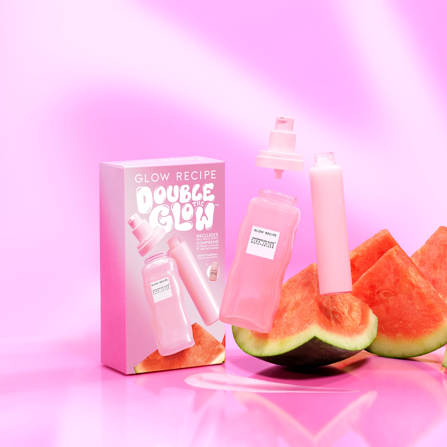 DOUBLE THE GLOW PINK JUICE MOISTURIZER REFILLABLE KIT (SET DE CUIDADO DE LA PIEL)